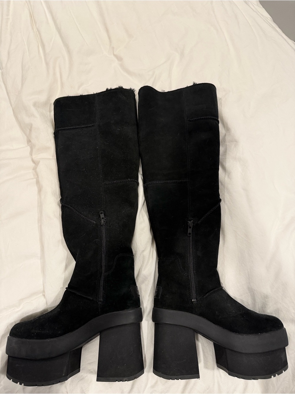 UGG Black Over-the-Knee Platform Suede Boots